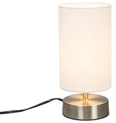 Lampada da tavolo moderna bianca rotonda 12 cm - Milo 2