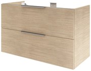 Mobile da bagno sotto lavabo Neo marrone lucido L 105 x H 64 x P 48 cm 2 cassetti, lavabo non incluso