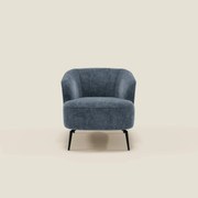 Renoa Poltroncina dall'eleganza moderna in tessuto smacchiabile T24 blu ardesia