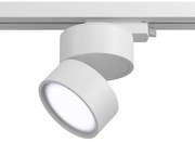 Faretto Per Binario Tondo Orientabile Onda In Metallo 12W Bianco 1 Luce Naturale