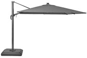 Ombrellone decentrato grigio SONORA II NATERIAL L 288 x 288 cm con telo grigio