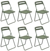UXIOR - set 6 sedie in polipropilene pieghevole