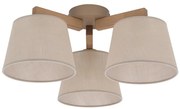 Brilagi - Lampadario da soffitto a montaggio superficiale LATTE SABIA 3xE27/15W/230V pino/beige