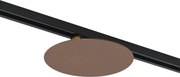 Plafoniera moderna bronzo per sistema a binario monofase 2 luci - Iconic Pulley