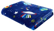 Coperta blu scuro in micropile 130x170 cm Lost in Space - Catherine Lansfield