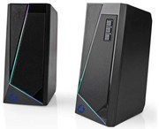 Nedis GSPR31020BK - SET 2 altoparlanti da gioco LED RGB 18W/5V