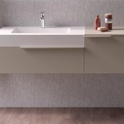 Mobile sottolavabo e lavabo Gravel ghiaia L 135 x H 36 x P 51 cm 1 vasca