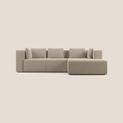 Nettuno divano angolare componibile in morbido tessuto bouclè T07 beige sinistro