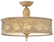 Lampadario Contemporaneo Carabel In Acciaio Beige Champagne Vetro 3 Luci E27