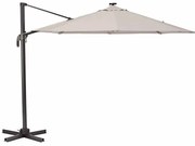 Ombrellone decentrato grigio Avea NATERIAL Ø 287 cm con telo tortora