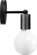 Lampada Da Muro Di Parete Metallico Black 392205