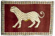 Gabbeh Tappeto 130x80 Rosso (Iran) Annodato A Mano