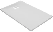 Piatto doccia SENSEA in resina REMIX bianco L 80 x L 140 x H 3.6 cm opaco effetto pietra