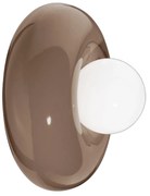 Applique Vintage Decò Bumbum Ceramica Marrone Moka 1 Luce G9