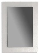 Specchio Frost rettangolare in acciaio grigio 70 x 98 cm