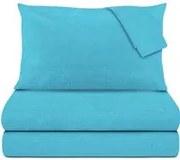 Completo letto matrimoniale melange azzurro