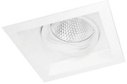 Portafaretto orientabile AR111 da incasso 186x186mm Bianco Quadrato 1 posto Novaline