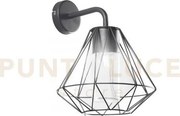 Applique mandala nera 1 luce attacco e27 ip44 29,5x36cm in metallo ...