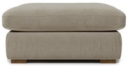 Pouf in tessuto a coste color crema Comfy - Scandic