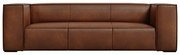 Divano in pelle marrone cognac 227 cm Madame - Windsor &amp; Co Sofas