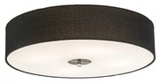Lampada da soffitto rustica nera 50 cm - Drum Jute