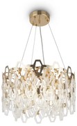 Lampadario Contemporaneo Tissage Metallo Oro 7 Luci