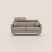 Francy divano letto matrimoniale con poggiatesta regolabili in tessuto impermeabile e smacchiabile T17 beige