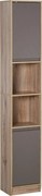 Mobile a Colonna per Bagno in Legno 30x24x170 cm  Grigio e Rovere...