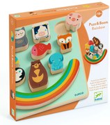 Puzzle in legno da assemblare e gioco di equilibrio - Animali e arcobaleno