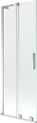 Mexen Velar L paratia da vasca a 2 ante scorrevoli 75 x 150 cm, trasparente, cromo - 896-075-003-01-01