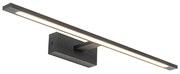 Lampada da parete moderna nera 62 cm con LED IP44 - Jerre