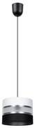 Lampadario a sospensione con filo CORAL 1xE27/60W/230V bianco e nero
