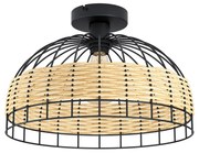 Plafoniera Industrial Anwick 1 Luce Metallo Nero