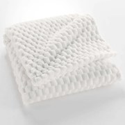 Coperta color crema in microflanella 125x150 cm Mini Frosty – douceur d'intérieur