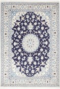 Nain Tappeto 170 x 250 Blu (Iran) Annodato A Mano