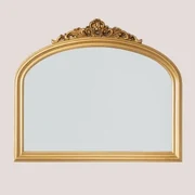 Specchio rotondo cornice con stampa Composizione radiale fi 70 cm