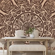 Carta da parati – Mandala con motivo popolare astratto