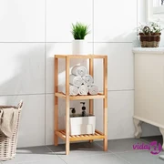 vidaXL Scaffale da Bagno 35,5x35,5x79 cm in Legno Massello di Noce