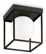 Plafoniera Contemporanea Lingotto Metallo Nero 1 Luce E14 28W Ip20