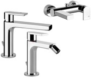 Gessi Emporio Via Manzoni Set miscelatori Lavabo Bidet E Vasca esterno Cromo