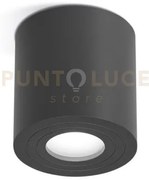 Ges1074- plafoniera alluminio grigio antracite tonda 1 luce attacco...
