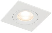 Faretto da incasso moderno bianco quadrato IP44 - Xena