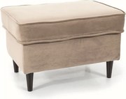 Pouf Ron Velvet beige scuro – 60x40x43 cm