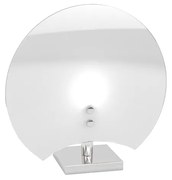 Abatjour Contemporaneo Clover Metallo Cromo Vetro Bianco 1 Luce G9