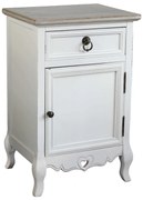 BERNADETTE - mobiletto 1 cassetto 1 anta in legno di paulownia shabby chic