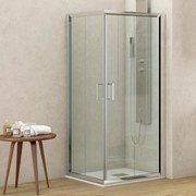 Box doccia ad angolo 70x70 altezza 180 cristallo trasparente K410 - KAMALU