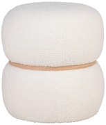 Sgabello in tessuto bouclé bianco Milford - House Nordic