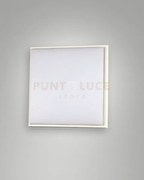 Desdy plafoniera led bianca l.18x18cm 10w 3000k 1050lm in alluminio...