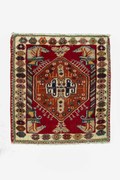 Shiraz Tappeto 60 x 70 Rosso (Iran) Annodato A Mano