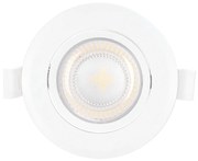 Faretto Led da incasso 5W Rotondo Orientabile Cornice bianca Apertura 38 gradi Bianco neutro 4000K Aigostar